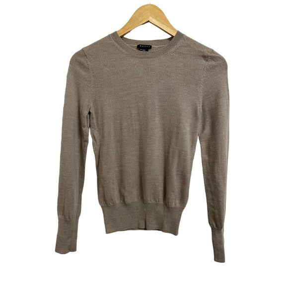 Theory women's brown wool crew neck sweater size Small - Picture 1 of 3